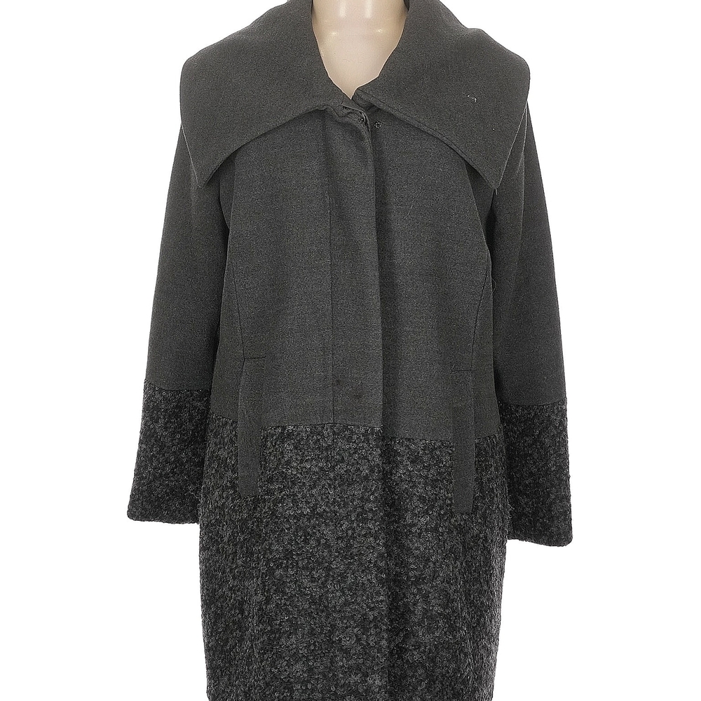 Alfani Two-Tone Gray Cape Coat